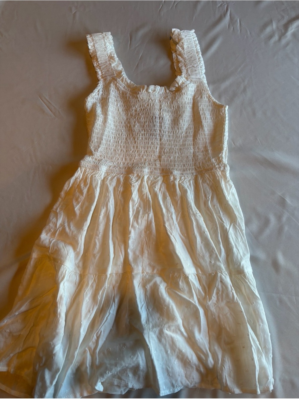 Girls White Ruffled Sundress - Picture 2 of 2
